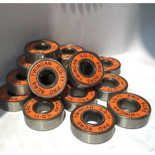 16pcs/lot SKATING Bearings TWINCAM ILQ-11 608zz Miniature Ball Radial Ball For Skate Board Roller Shoes Accessories -11Orange