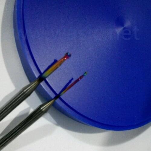 2pcs Roland CRN Coat for Milling PMMA, Wax Avoid Sticky During Mill Head Diameter 1.0mm, 2.0mm
