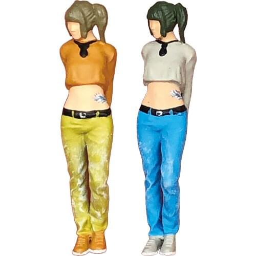 Resin 1:64 Scale Diorama Figures Model Mini Street Decor, Character Figure Model for Diorama Layout DIY Decor