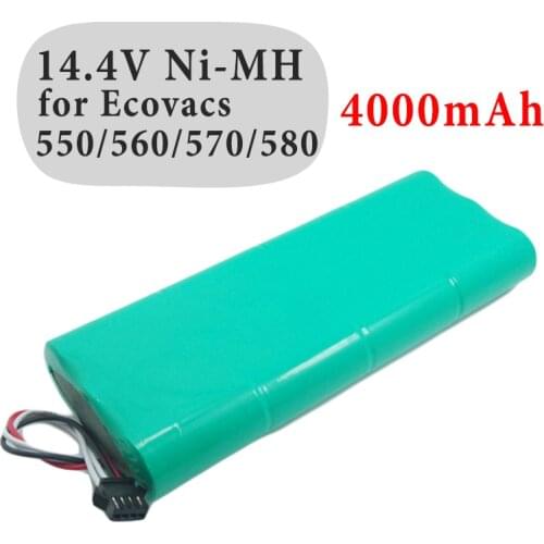 Replacement 14.4V 4000mAh NIMH Vacuum Cleaner Battery For Ecovacs Deebot D58/D56/D54 Deepoo 540/550/560/570/580