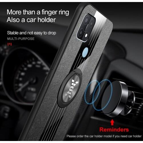 Cloth Fabric Cloth Ring Holder Cover For OPPO Realme 7 Pro 7i X7 C11 C15 C17 Find X2 Pro Soft Silicone Frame Phone Back Cover