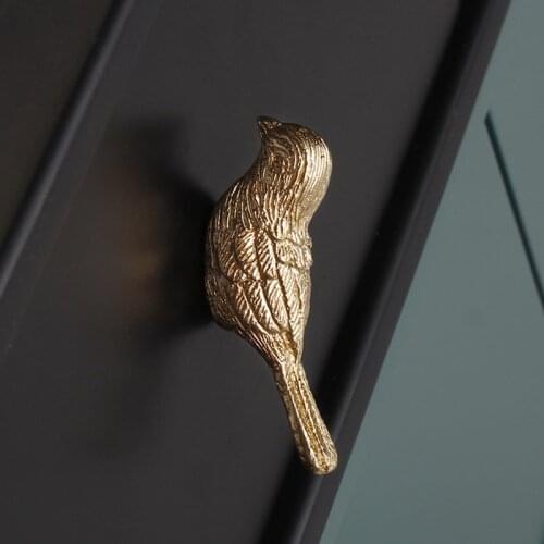 Bird shape/ Solid Brass Knobs Cupboard Pulls Drawer Knobs Kitchen Cabinet Handles American Furniture Handle Hardware