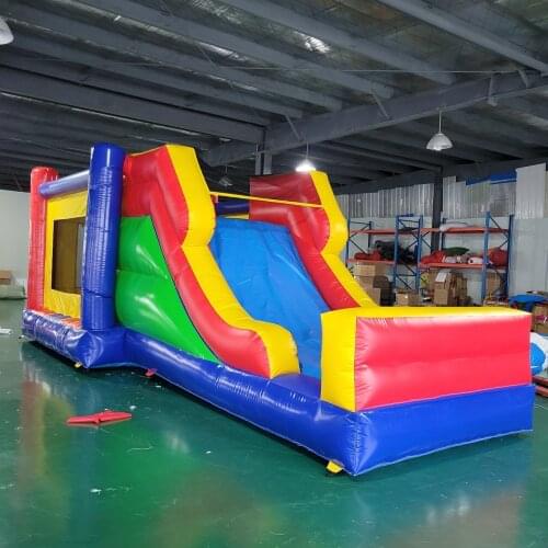 High Quality PVC Kids favourite latest design single direction trampoline up and down slide bouncy combo