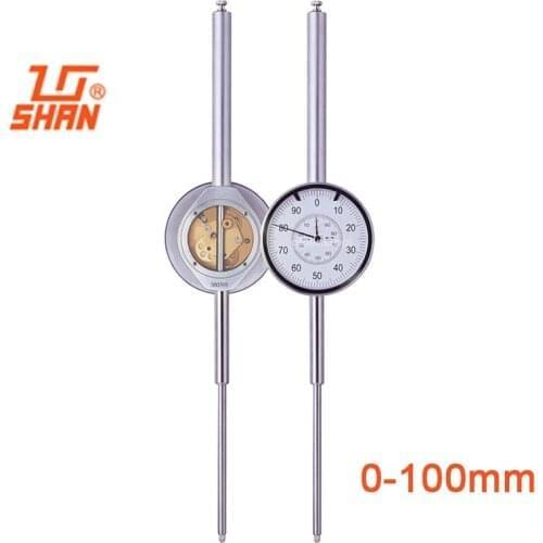 0-100mm Range 0.01mm Grad Dial Indicator White Dial 0-100 Reading large indicator gauge measuring tools