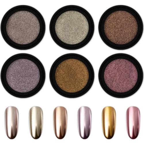 1 Box Metallic Metal Effect Solid Nail Art Glitter Powder Chrome Mirror Pigment For Nails Decorations Accessories DIY Manicure