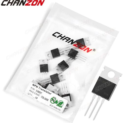 10Pcs 13007 TO-220 NPN Transistor Bipolar Junction BJT Triode Tube Fets MJE13007 E13007 FJP13007 8A 700V Integrated Circuits