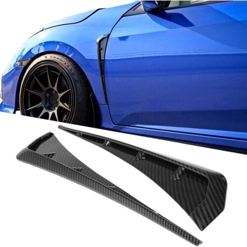 2 PCS/Pair ABS Carbon Fibre Side for Fender Vent Air Wing Cover Trim For General Motors For Honda for Civic 2016-2018 Sticker