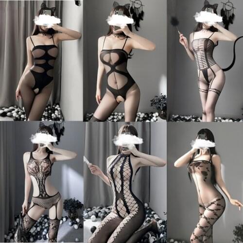 2021 lot Sexy lingerie Teddies Bodysuits hot Erotic lingerie open crotch elasticity mesh body stockings hot porn sexy underwear