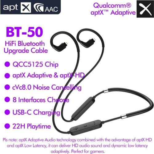 2021 QCC5125 aptX Adaptive Audio Neckband TWS Earphone Bluetooth 5.0 Upgrade Cable Aptx HD Call Wireless Music Headset Line CVC8