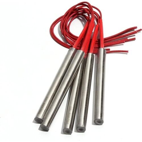 5PCS 20mm 80~95mm 201SUS Tubular Cartridge Heater 110/220/380V Electric Heating Pipe 400/410/420/450/470W Resistance Element