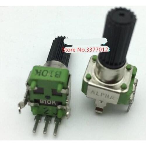 5pcs/lot ALPHA switch RK09 potentiometer vertical B10K shaft length 17mm thick flower handle Professional acoustic potentiometer