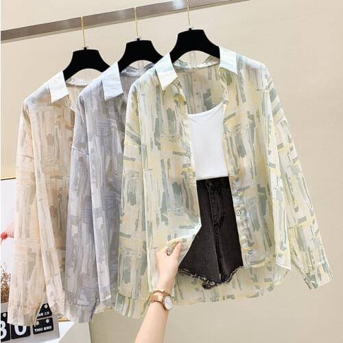 AIHUYIGUI Blue Blouses