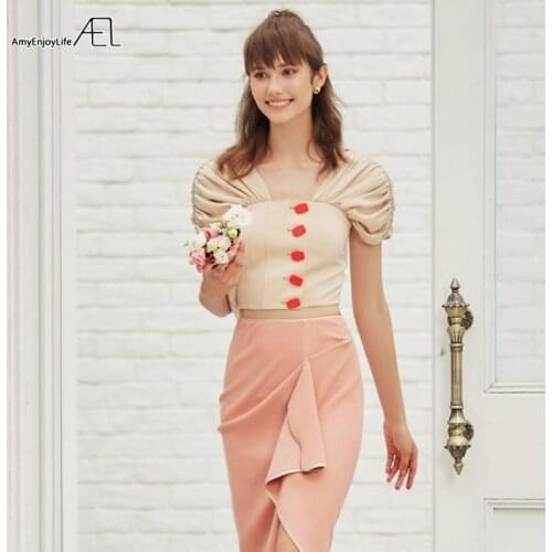 Amyenjoylife Short Sleeve Blouses