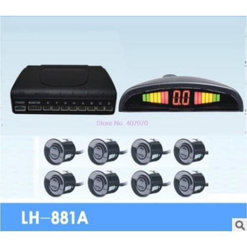 By DHL or Fedex 5set Car Parking sensor 8 sensors Buzzer Backup Radar Detector System Reverse Sound Alert Auto Accessories