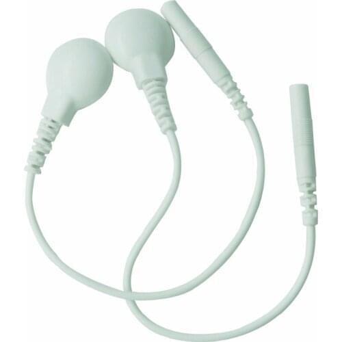 1 Pair White Electrode Lead Wires Connecting Tens Therapy Machine And Massager Glove Outdoor Function Wire Plug 2.0mm