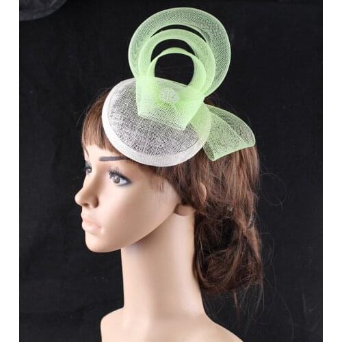 Elegant Women Bridal Sinamay Fascinator Headwear Event Headpiece Hair Clips Cocktail Wedding Women Hair Accessories OF1575