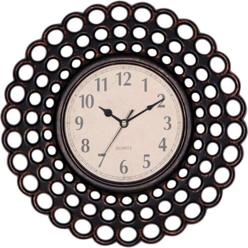 European home art pendant retro clock 10 inch creative quartz clock