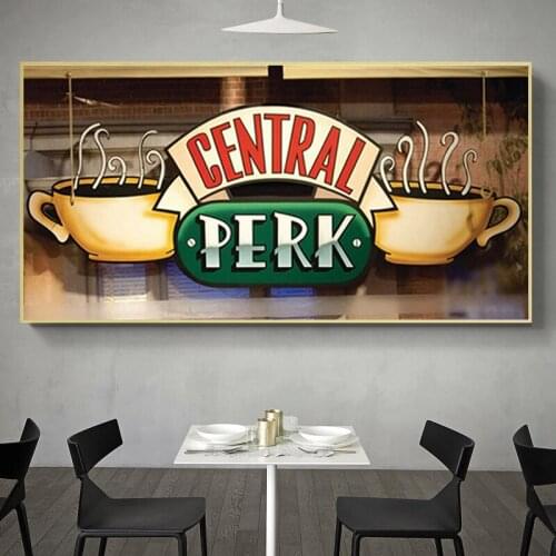 Central Perk Cafe Canvas Art Painting Friends TV Show Art Posters and Prints Paintings Wall Art Picture for Living Room Cuadros