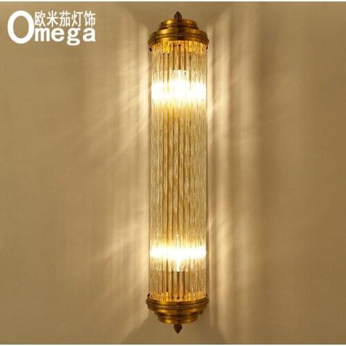 Nordic creative glass wall lamp Post-modern villa living room wall bedroom bedside model room personality lighting