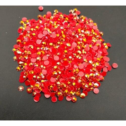 1000pcs 4mm Jelly Pink Round Resin Rhinestones Crystal Clear AB Flatback For Clothes 3D Nail Phone Art Decoration Glue On