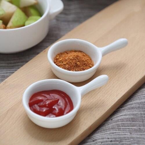 Ivory-white Small Ceramic Dish Photography Background Studio Props for Grain Food Slurry Bread Salad Dressing DIY Mini Items