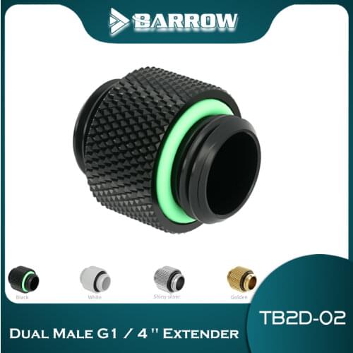 BARROW G1/4 Male to Male Connectors / Extender 10mm Dual Male Fitting Accessories Metal FittingsBlack Silver White Gold TB2D-02