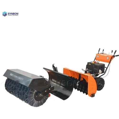 SYNBON Mini Snow Thrower Blower Sweeper Removal Machine Hand push Three In One Snow Blower