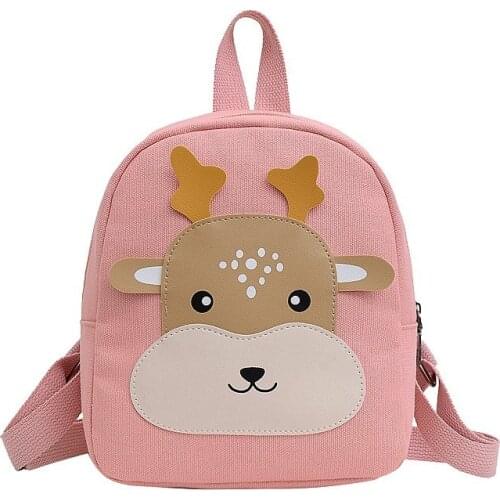 Fashion Children Bags 3D Cartoon Canvas Print Kids Backpack Kindergarten Boys and Girls School Bags Mini Backpack Book Bag