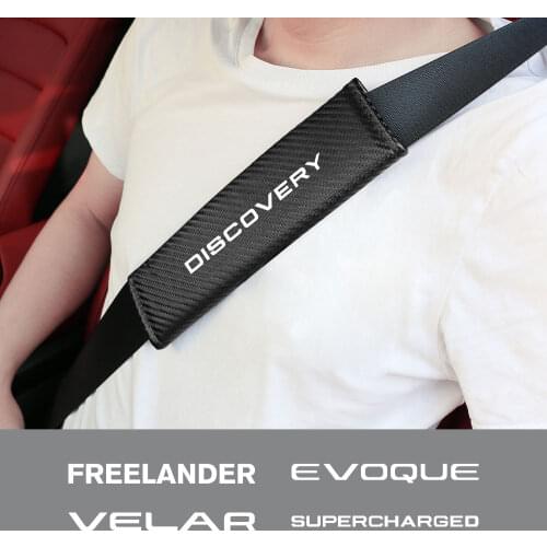 Car Seat Belt Shoulder Pad Cover For Land Rover Autogiography DISCOVERY EVOQUE FREELANDER SUPERCHARGED SVR VELAR Accessories