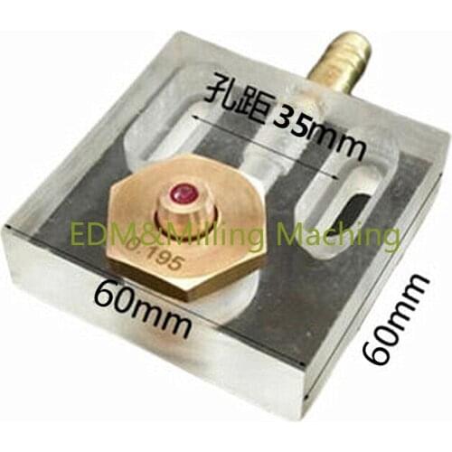 Wire EDM Machine Ruby Water Spray Guide 0.195mm Direct Water 60x60x35mm For CNC Sparks Machine Service