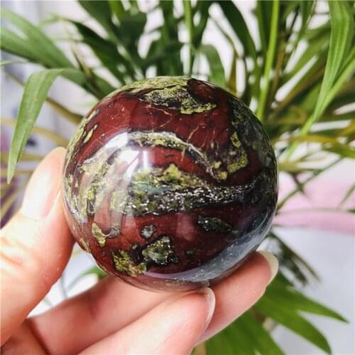 Natural Dragon Blood Stone Crystal Ball Crystal Stone Gemstone Great for Meditation Home Decoration Chakra Reiki Stone