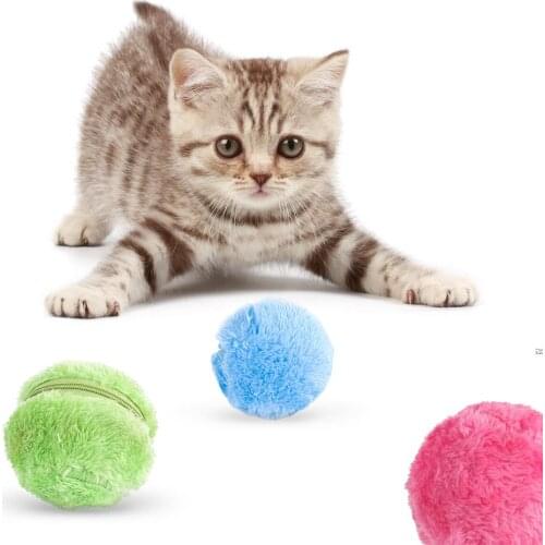 Pet Magic Roller Ball Toys Cat Dog Automatic Balls Chew Plush Molar Toys Small Dogs Electric Training Interactive Supplies
