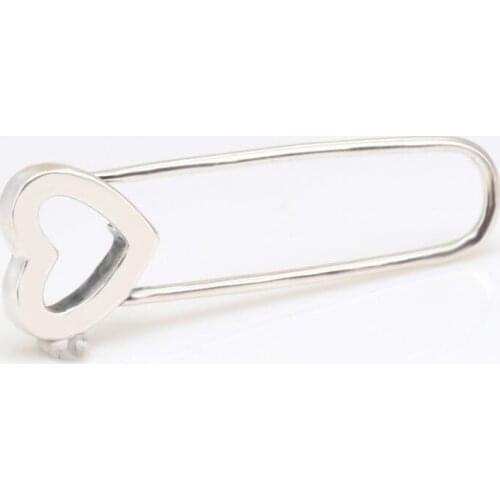 Suitable for Pan me safety pin brooch beads 100% 925 sterling silver jewelry