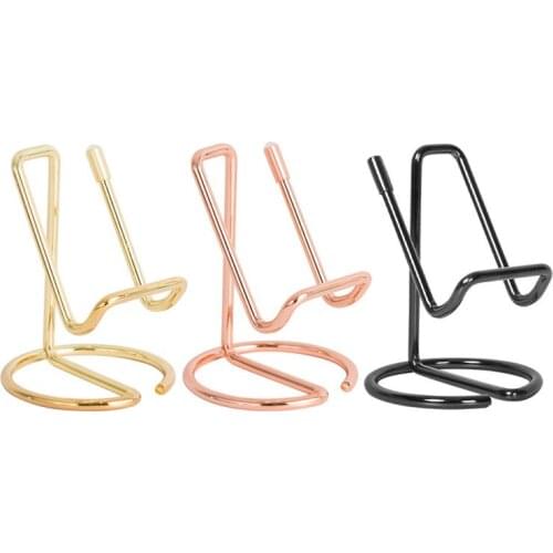 1 Set 3pcs Simple Reusable Durable Stainless Steel Phone Rack for Co-worker Family Friend