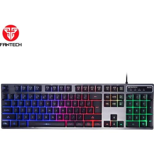 Fantech K613L E-sports Game Keyboard 104 Keys USB Wired LED Backlight Game Keyboard Waterproof For PC Laptop