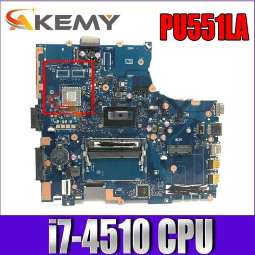 PU551LA With i7-4510 CPU Mainboard REV 2.0 For ASUS PRO551L PU551L PU551LA Laptop Motherboard DDR3 Tested Well Free Shipping