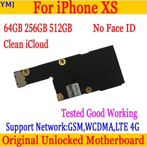 Unlocked Motherboard For iPhone XS Without/With Face ID motherboard 64g 256g 512g with full chips support ios update full tested