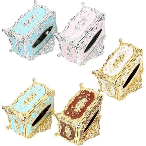 Luxury European Napkin Case Paper Holder Hotel Decors Tissue Box Home Storage Kitchen Organization