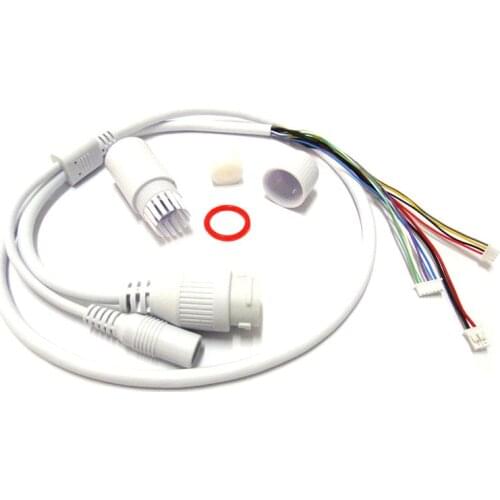 CCTV POE IP network Camera PCB Module video power cable 60cm RJ45 female connector with Terminlas