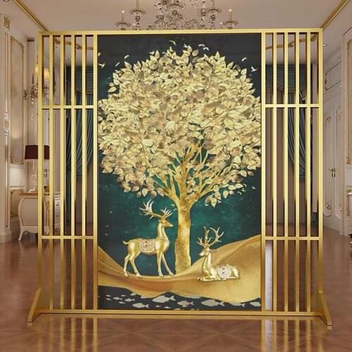 Light Luxury Stainless Steel Screen Customization, Art Screen Partition, Living Room Entrance Hall Decoration SUS 304