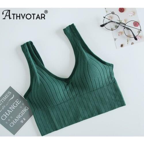 ATHVOTAR Sleeveless Women Tube Top Seamless U-Shaped Back Sports Tank Top One-Piece Comfortable Basic Lingerie Underwear