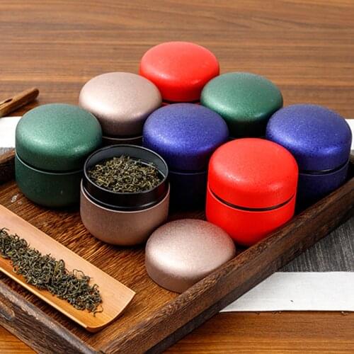 Xin Jia Yi Packaging Tea Mini Tin Box Matte Solid Color Cylinder Kitchen Canisters Tea Caddy Candle Container Wholesale Tin Cans