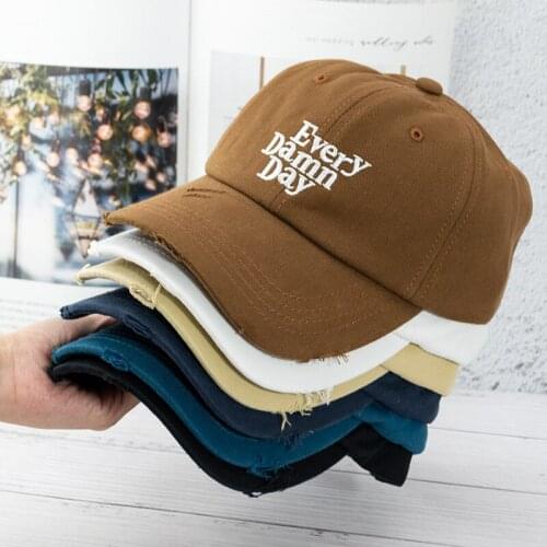 Female Spring and Summer Simple Letter Embroidery Baseball Cap Mens Casual Breathable Wild Soft Top Couple Sunshade Cap