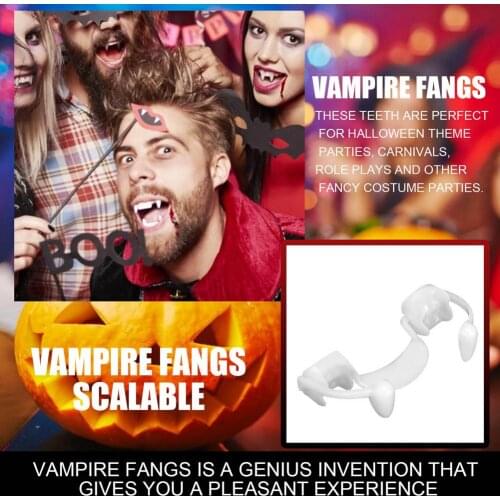 1pc Halloween Decoration Dentures Vampire Fangs Teeth Carnival Accessories Anime Cosplay Halloween Party Prop Teeth Zombie Teeth
