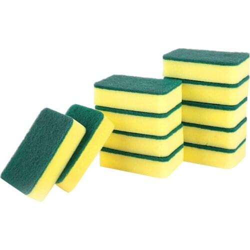 10PCS Sponge Cleaning Dish Washing Catering Scourer Scouring Pads Kitchen Tool