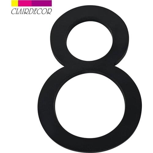 15cm aluminum material metal 3D modern house number #8 outdoor waterproof anti-rust durable home hotel door panel letter