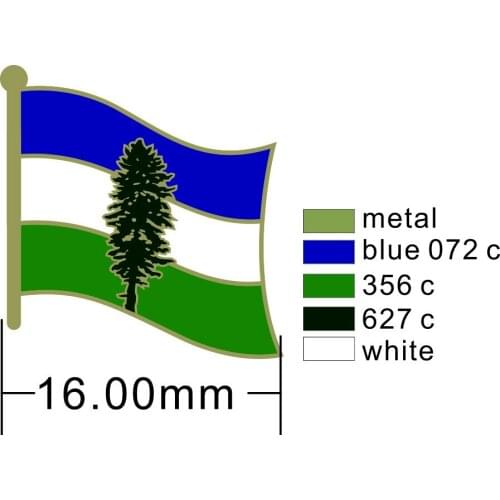 16MM Doug Flag pin (350pcs/lot)