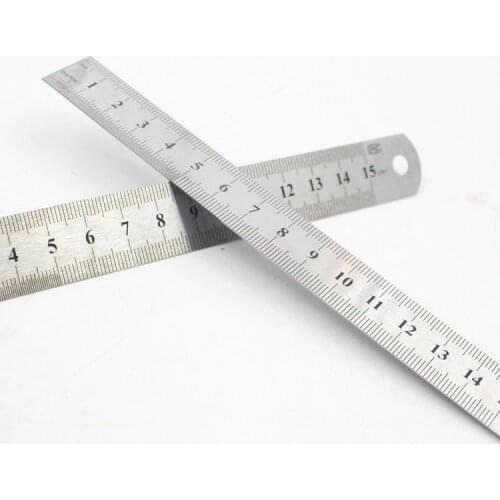 2pcs Sewing Foot Sewing 15cm 20cm 30cm Stainless Steel Metal Straight Ruler Ruler Tool Precision Double Sided Measuring Tool