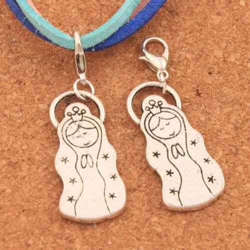 Russian Nesting Doll Lobster Claw Clasp Charm Beads 50PCS zinc alloy Jewelry DIY C204 45.4x14.5mm