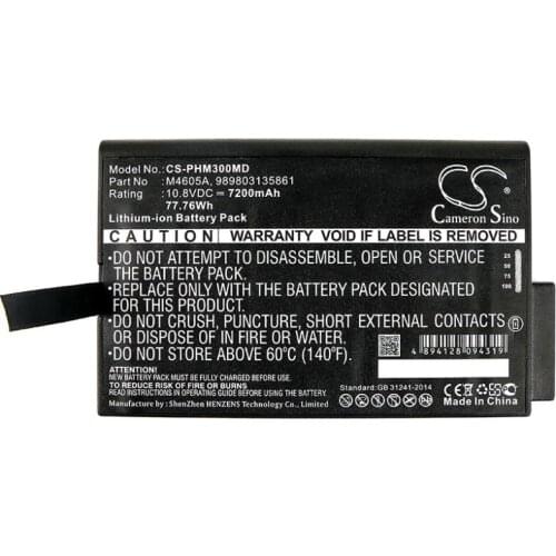 Cameron sino 7200mah battery for PHILIPS 740 Select Vital Signs Monitor ELI 380 ECG FM20 FM30 Intellivue 30 60 M8000 M8001A